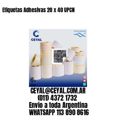 Etiquetas Adhesivas 20 x 40 UPCN