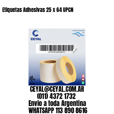 Etiquetas Adhesivas 25 x 64 UPCN