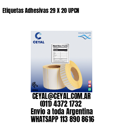 Etiquetas Adhesivas 29 X 20 UPCN