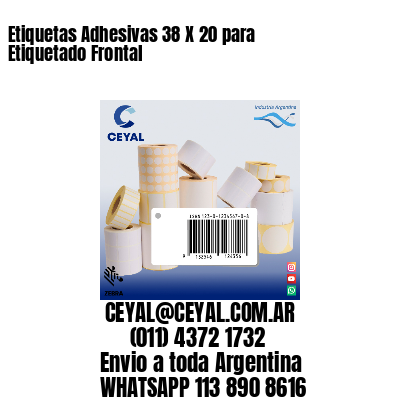 Etiquetas Adhesivas 38 X 20 para Etiquetado Frontal