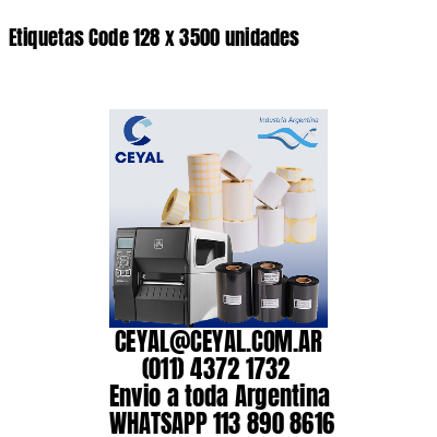 Etiquetas Code 128 x 3500 unidades