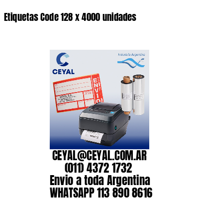 Etiquetas Code 128 x 4000 unidades