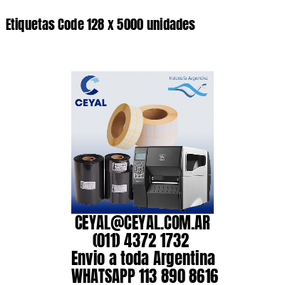 Etiquetas Code 128 x 5000 unidades