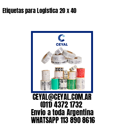 Etiquetas para Logistica 20 x 40