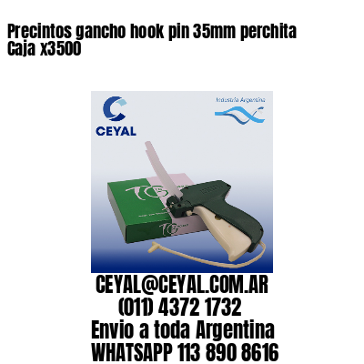 Precintos gancho hook pin 35mm perchita Caja x3500