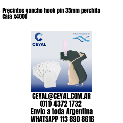 Precintos gancho hook pin 35mm perchita Caja x4000