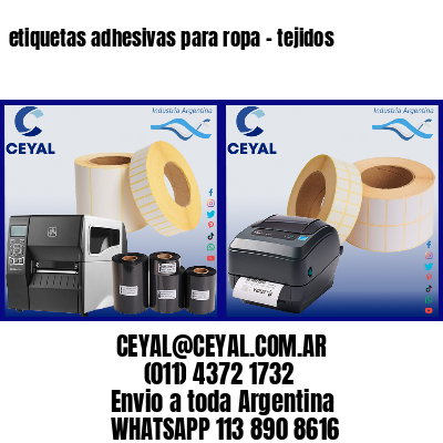 etiquetas adhesivas para ropa - tejidos