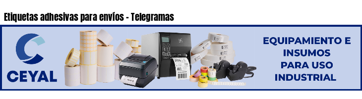 Etiquetas adhesivas para envíos - Telegramas