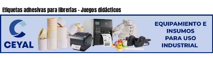 Etiquetas adhesivas para librerías - Juegos didácticos