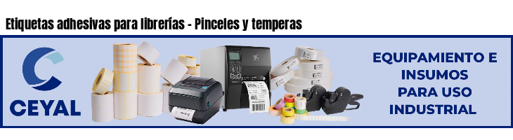 Etiquetas adhesivas para librerías - Pinceles y temperas