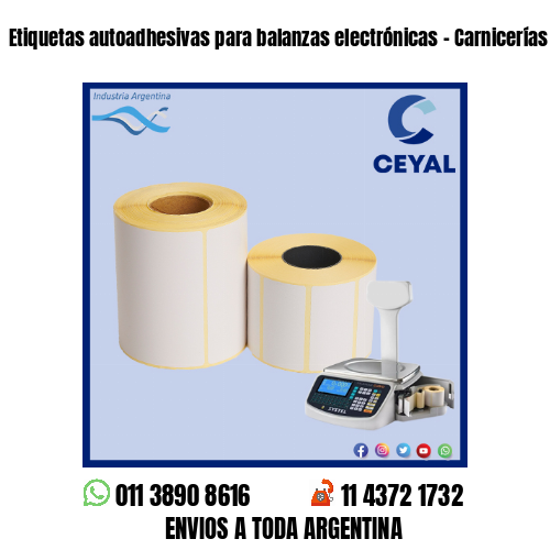 Etiquetas autoadhesivas para balanzas electrónicas - Carnicerías