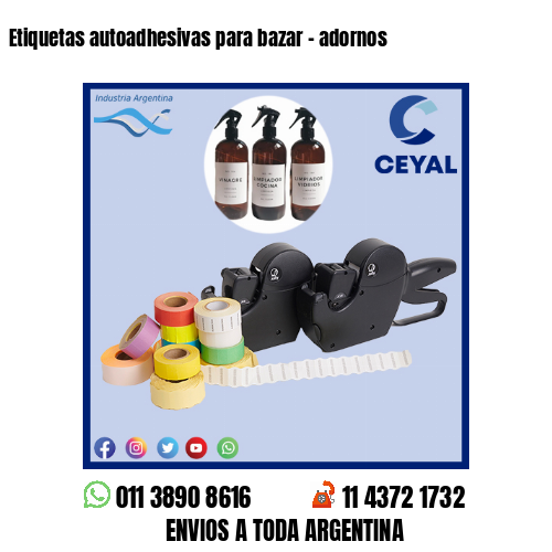 Etiquetas autoadhesivas para bazar – adornos