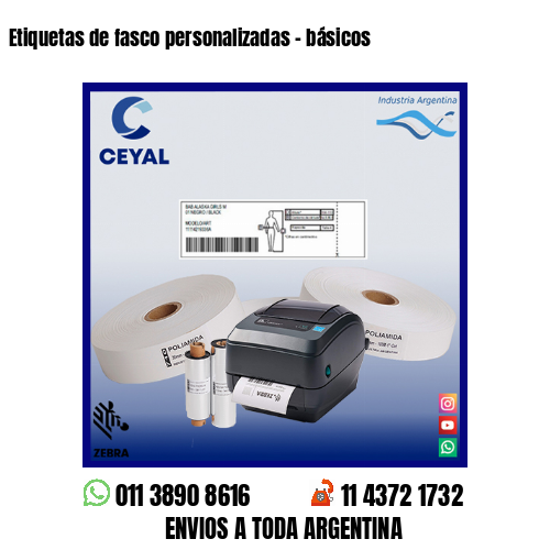 Etiquetas de fasco personalizadas - básicos