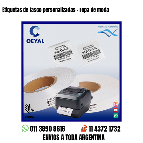 Etiquetas de fasco personalizadas - ropa de moda