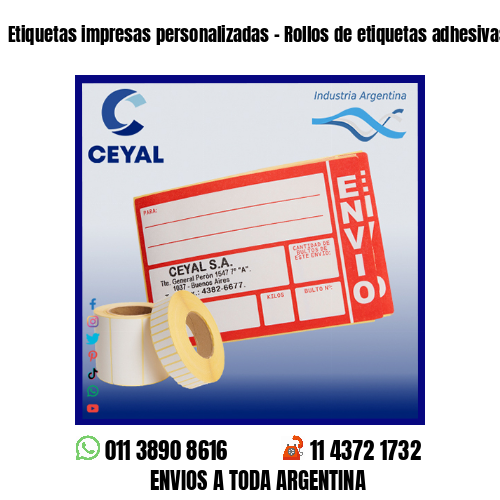 Etiquetas impresas personalizadas – Rollos de etiquetas adhesivas en blanco