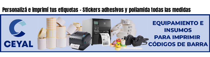 Personalizá e imprimí tus etiquetas - Stickers adhesivos y poliamida todas las medidas