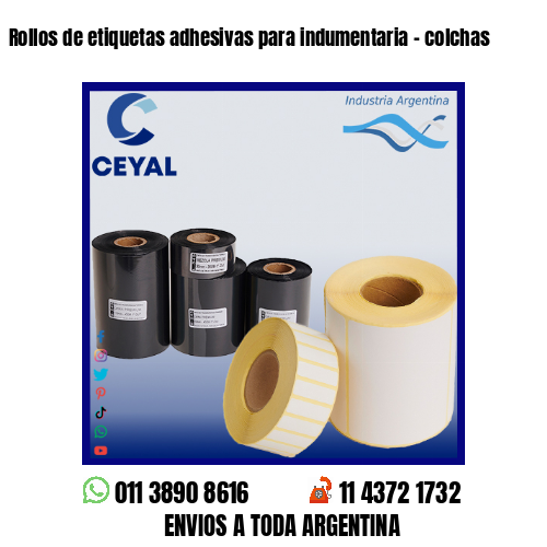 Rollos de etiquetas adhesivas para indumentaria – colchas