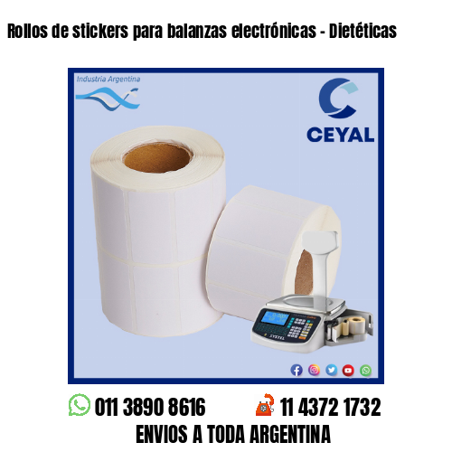 Rollos de stickers para balanzas electrónicas – Dietéticas