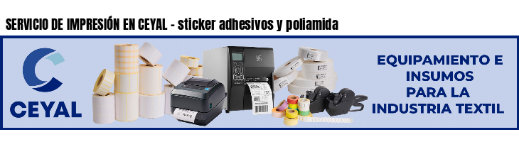 SERVICIO DE IMPRESIÓN EN CEYAL - sticker adhesivos y poliamida