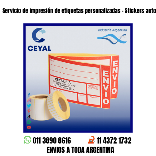 Servicio de impresión de etiquetas personalizadas - Stickers autoadhesivos