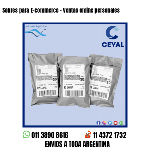 Sobres para E-commerce – Ventas online personales