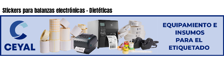 Stickers para balanzas electrónicas - Dietéticas