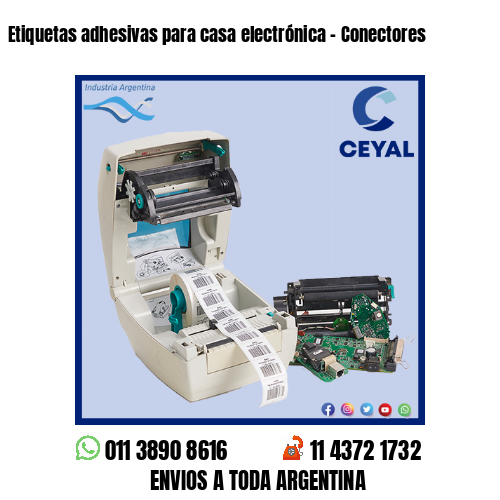 Etiquetas adhesivas para casa electrónica – Conectores