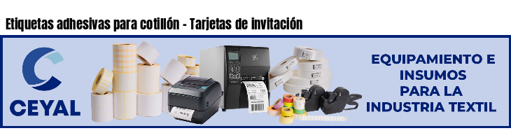 Etiquetas adhesivas para cotillón - Tarjetas de invitación