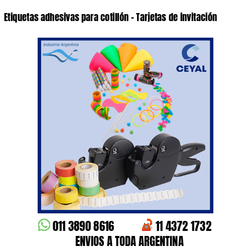 Etiquetas adhesivas para cotillón – Tarjetas de invitación