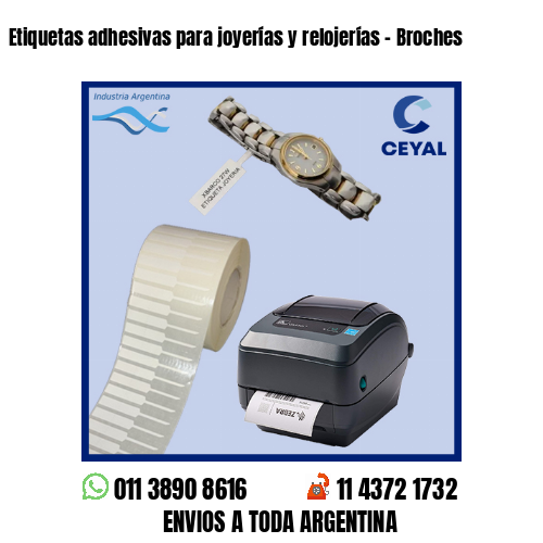 Etiquetas adhesivas para joyerías y relojerías – Broches