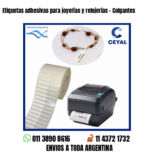 Etiquetas adhesivas para joyerías y relojerías – Colgantes