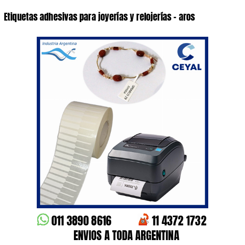 Etiquetas adhesivas para joyerías y relojerías – aros