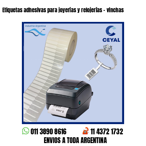 Etiquetas adhesivas para joyerías y relojerías – vinchas