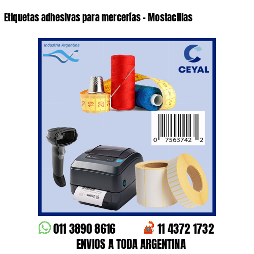 Etiquetas adhesivas para mercerías - Mostacillas