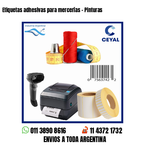 Etiquetas adhesivas para mercerías – Pinturas