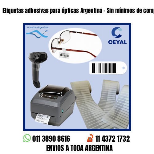 Etiquetas adhesivas para ópticas Argentina – Sin mínimos de compra!