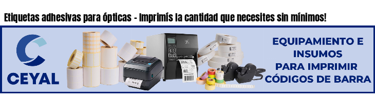 Etiquetas adhesivas para ópticas - Imprimís la cantidad que necesites sin mínimos!