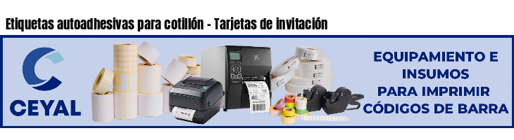 Etiquetas autoadhesivas para cotillón - Tarjetas de invitación