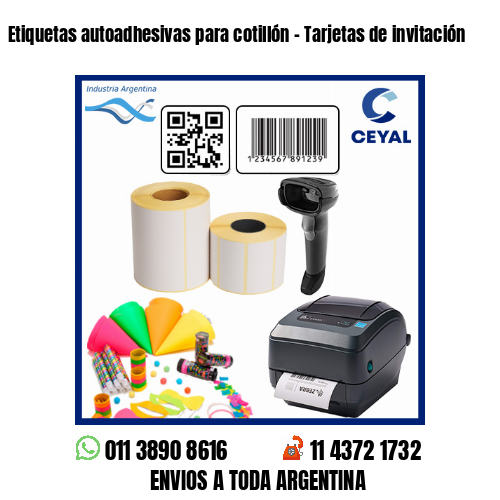 Etiquetas autoadhesivas para cotillón – Tarjetas de invitación