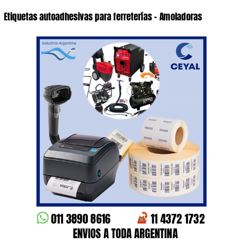 Etiquetas autoadhesivas para ferreterías – Amoladoras