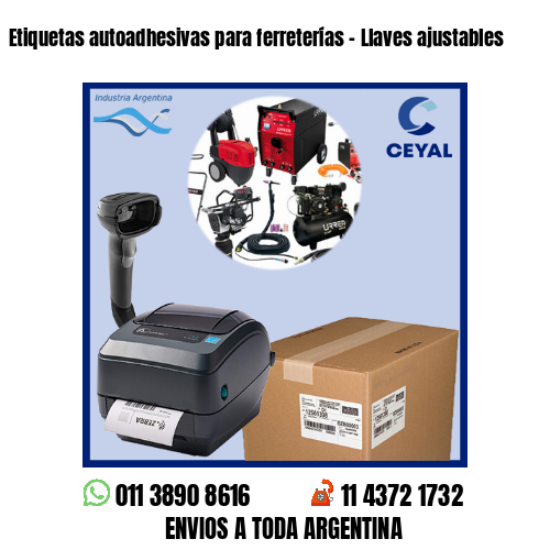 Etiquetas autoadhesivas para ferreterías – Llaves ajustables