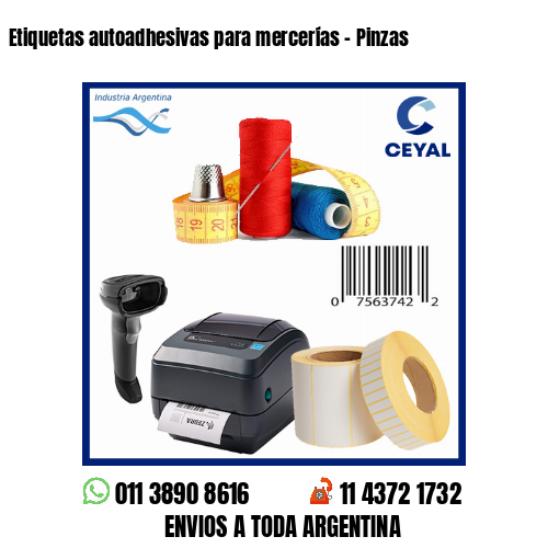 Etiquetas autoadhesivas para mercerías – Pinzas