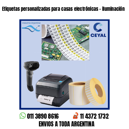 Etiquetas personalizadas para casas electrónicas – iluminación