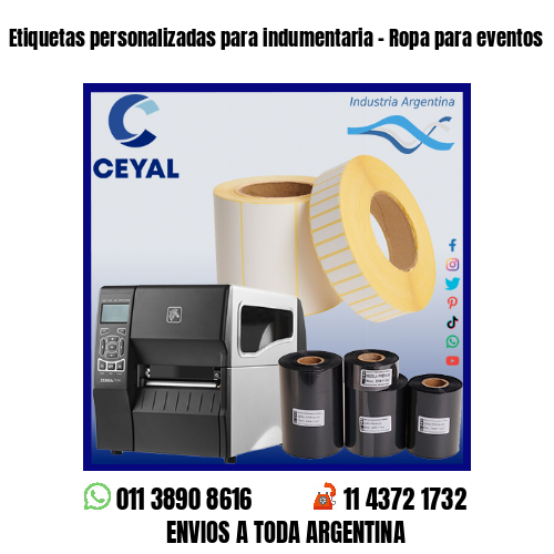 Etiquetas personalizadas para indumentaria – Ropa para eventos