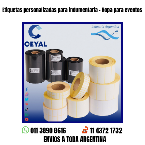 Etiquetas personalizadas para indumentaria – Ropa para eventos