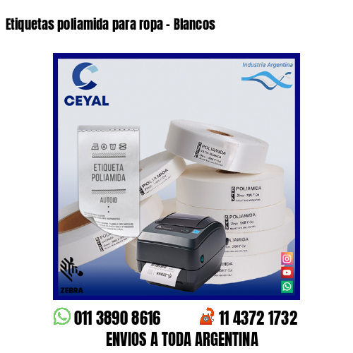 Etiquetas poliamida para ropa – Blancos