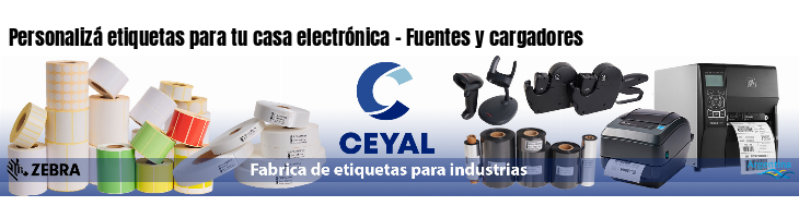 Personalizá etiquetas para tu casa electrónica - Fuentes y cargadores