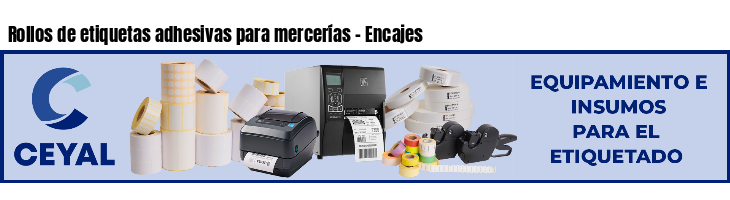 Rollos de etiquetas adhesivas para mercerías - Encajes