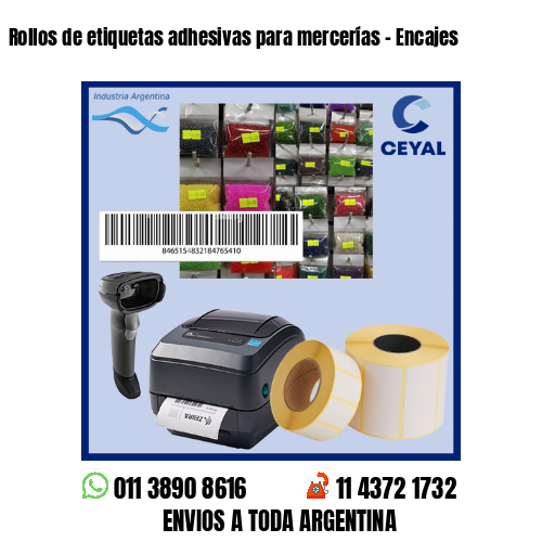 Rollos de etiquetas adhesivas para mercerías – Encajes