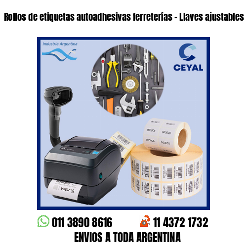 Rollos de etiquetas autoadhesivas ferreterías – Llaves ajustables